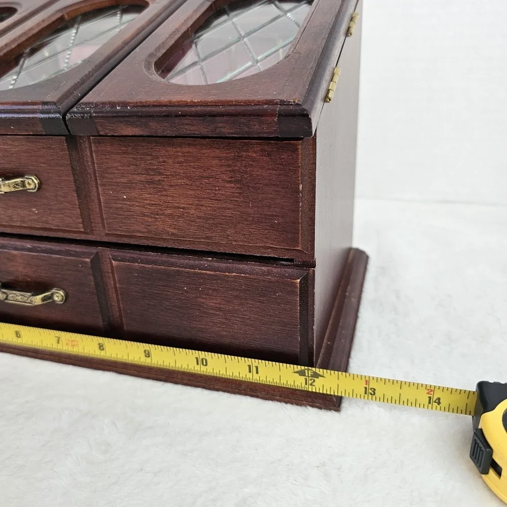 🖤Vintage wooden musical jewelry box